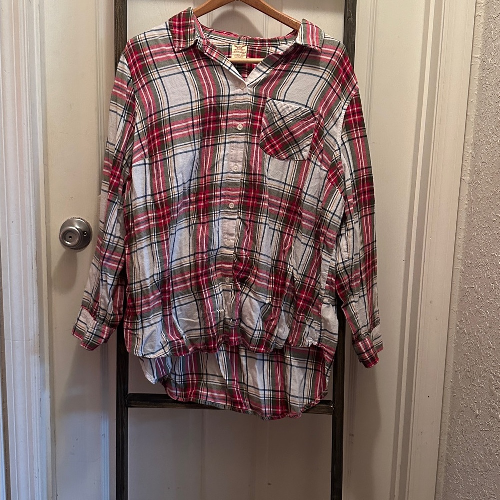 Red and Green Plaid Shirt